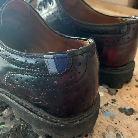 John Fluevog burgundy Lace up derby - Picture 3 of 6